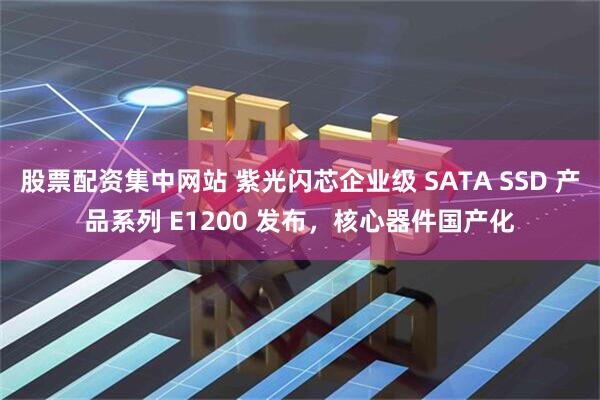 股票配资集中网站 紫光闪芯企业级 SATA SSD 产品系列 E1200 发布，核心器件国产化